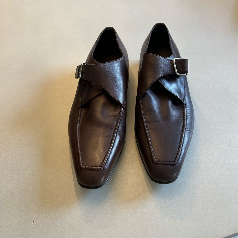 Men’s F&D Forward brown leather classic shoe , Size 44 UK , 10.5-11 U.S. - Picture 4 of 10